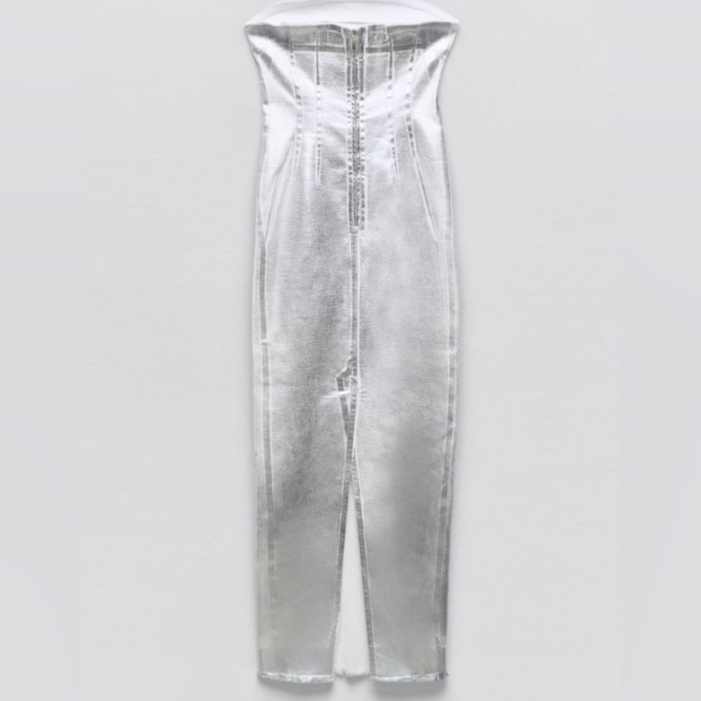 🌟NWT🌟Zara Fitted Metallic Dress - Picture 4 of 12